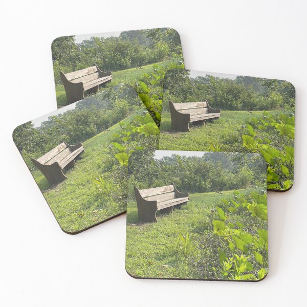 Item preview, old wooden bench near pond designed and sold by Revinished.