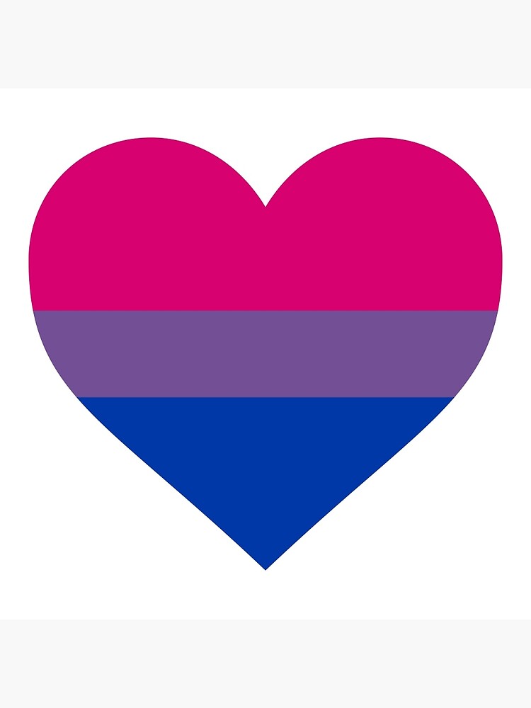 BISEXUAL PRIDE FLAG HEART SHAPE Photographic Print By Seren Redbubble