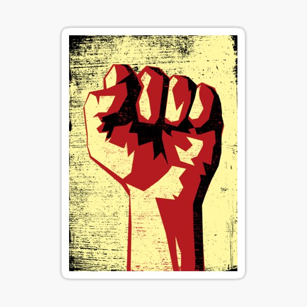 "Revolution!!! Raised Fist! " Sticker For Sale By Ddtk | Redbubble