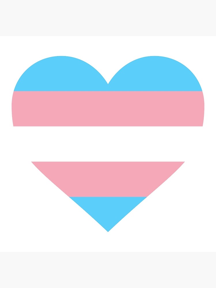 Trans Pride Flag Heart Shape Art Print By Seren0 Redbubble 