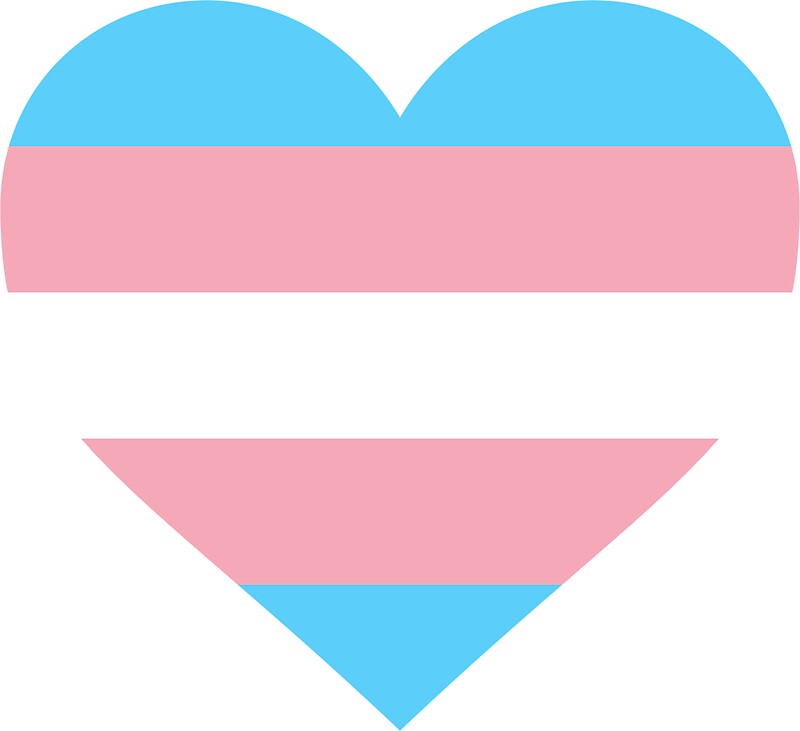 Trans Pride Flag Heart Shape Stickers By Seren0 Redbubble 