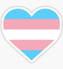 TRANS PRIDE FLAG - HEART SHAPE Sticker
