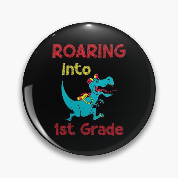 Item preview, Roaring into 1st Grade primary colors designed and sold by Cedarrue.