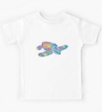 Sea Turtle Watercolor Art Kids Tee