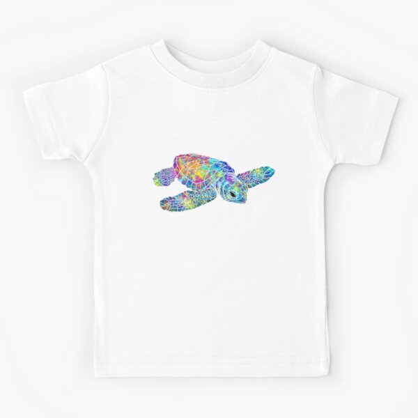 Sea Turtle Watercolor Art Kids T-Shirt