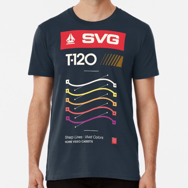 Retro Blank VHS SVG Premium T-Shirt