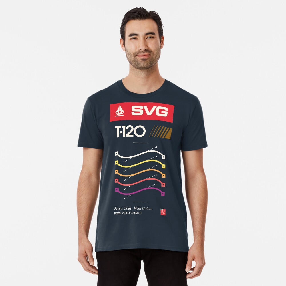 Retro Blank VHS SVG Premium T-Shirt