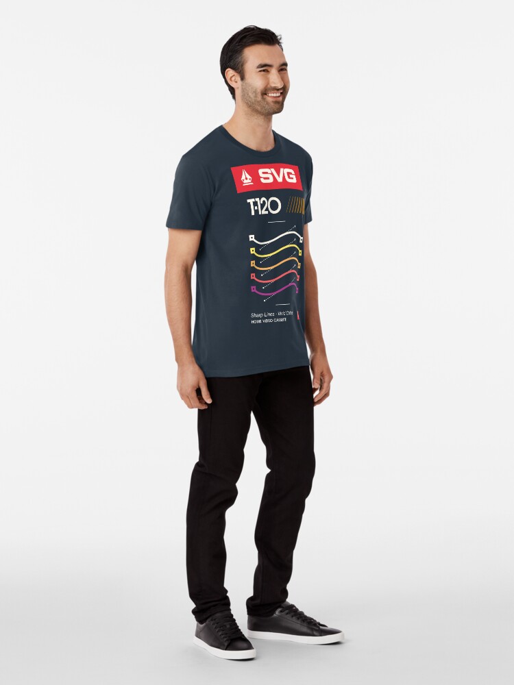 Alternate view of Retro Blank VHS SVG Premium T-Shirt