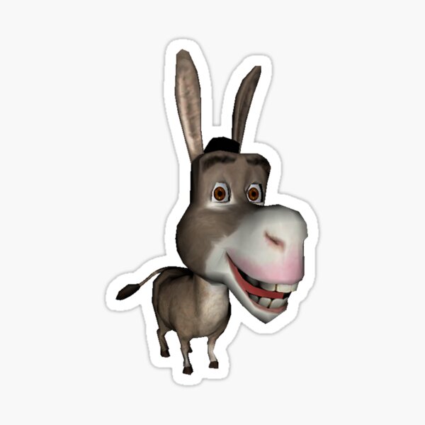 shrek donkey meme Sticker for Sale by potatojuic3