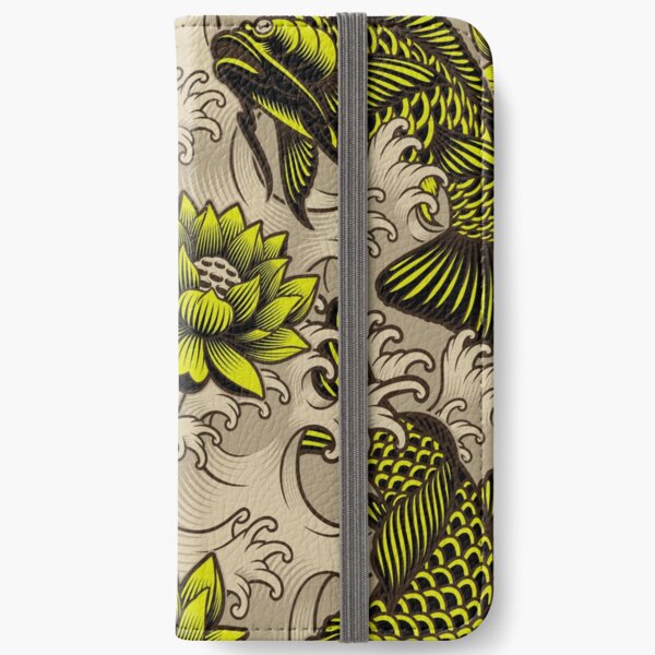 Fundas tarjetero para iPhone « Arte de peces koi estilo japonés, cara de  tatuaje, peces koi japoneses y peonías, tinta de tatuaje de flores,  estanque de peces Koi» de thenewall | Redbubble