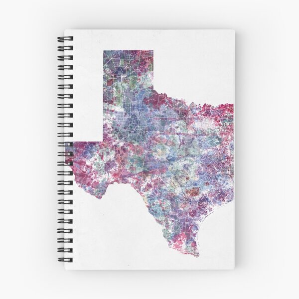 Item preview, Texas map cold colors designed and sold by MapMapMaps.