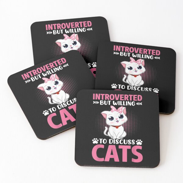 Item preview, Introverted But Willing To Discuss Cats Cat Lovers Cat Cute  designed and sold by CuthbertShop.
