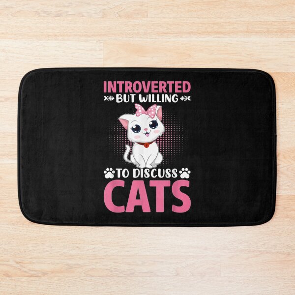 Item preview, Introverted But Willing To Discuss Cats Cat Lovers Cat Cute  designed and sold by CuthbertShop.