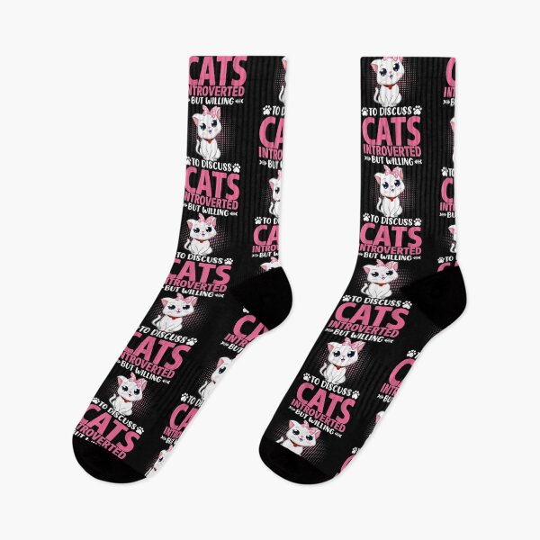Item preview, Introverted But Willing To Discuss Cats Cat Lovers Cat Cute  designed and sold by CuthbertShop.