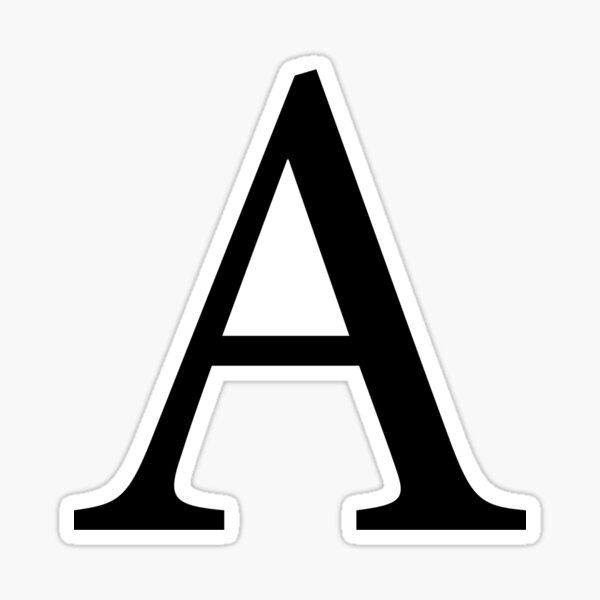 plain black a // alpha Sticker