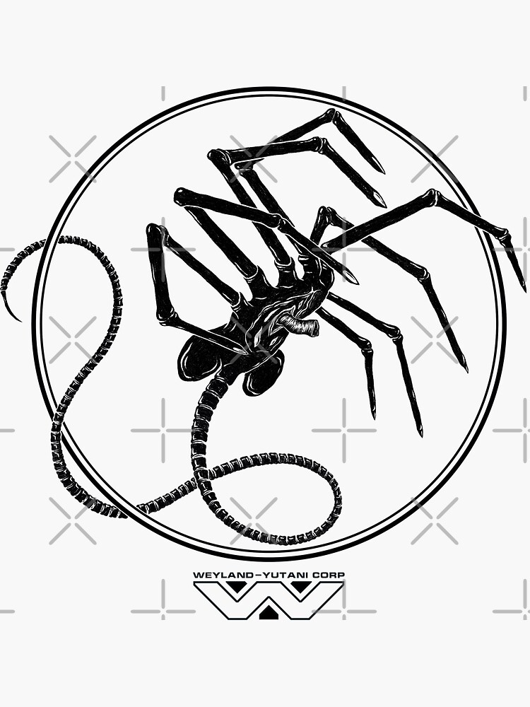 "Facehugger!" Sticker for Sale by TenkenNoKaiten Redbubble