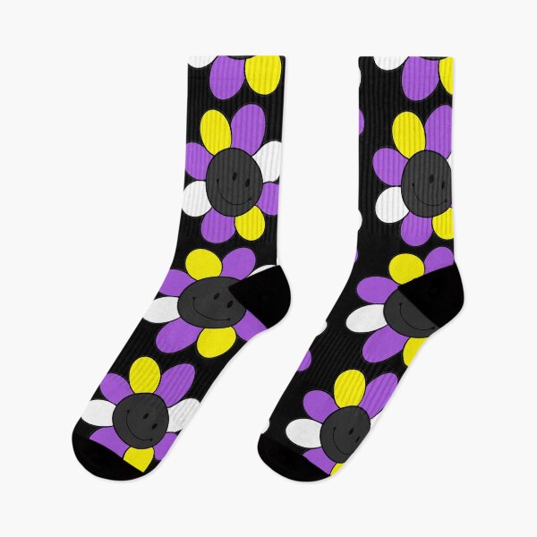 Item preview, Non Binary Purple, Grey, White and Yellow Hippie Flower  designed and sold by jessicaleah15.