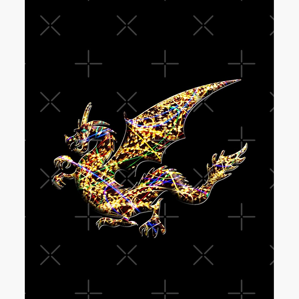 Mythical Golden Dragon — Poster