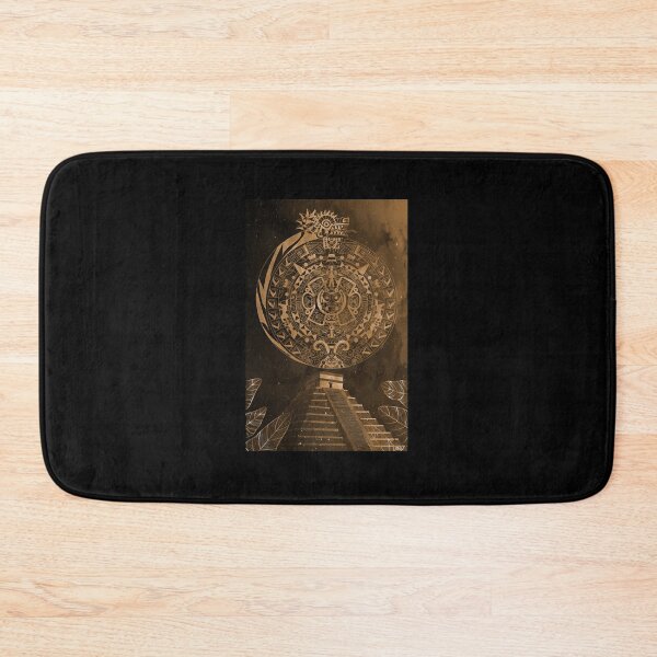 Item preview, the aztec calendar in dragon quetzalcoatl night in brown  designed and sold by Blassingyar.