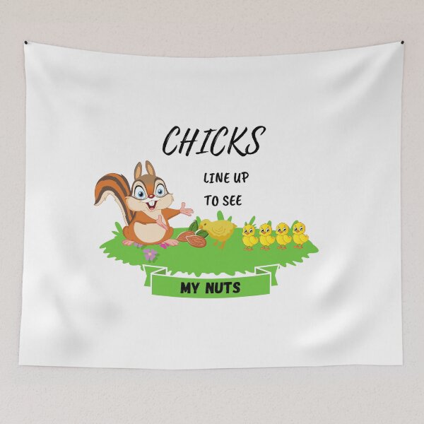 Item preview, Chicks line up to see my nuts designed and sold by YuneDesigns.