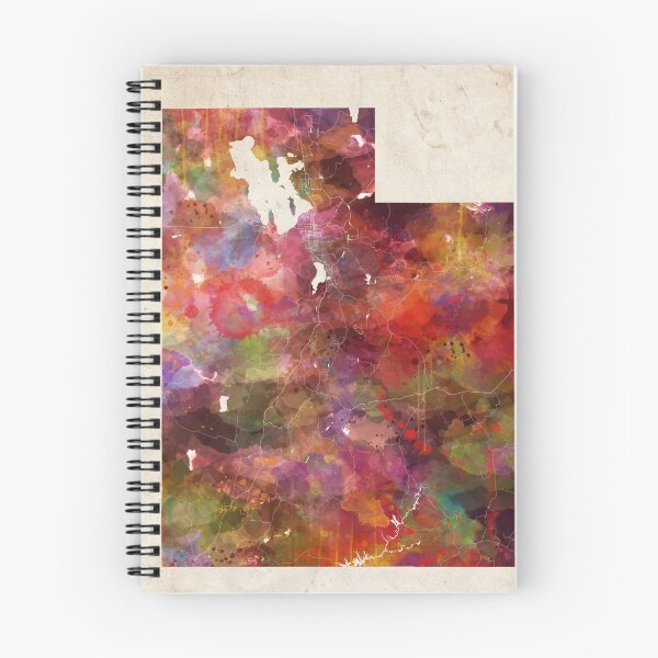 Item preview, Utah map warm colors designed and sold by MapMapMaps.