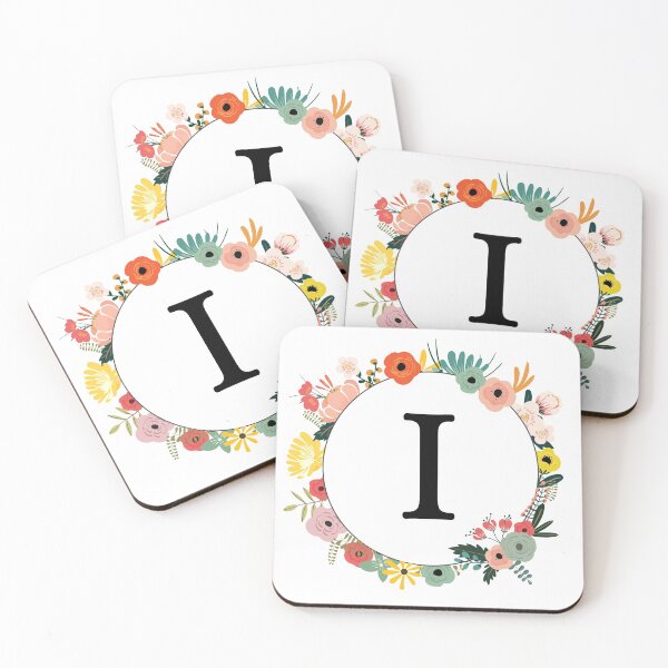 Item preview, Letter I Monogram with Flowers designed and sold by ShirleyDee.