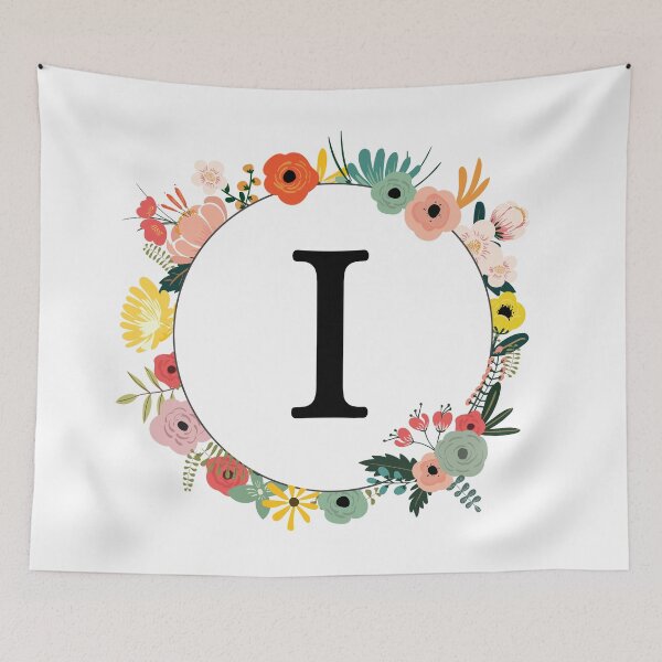 Item preview, Letter I Monogram with Flowers designed and sold by ShirleyDee.