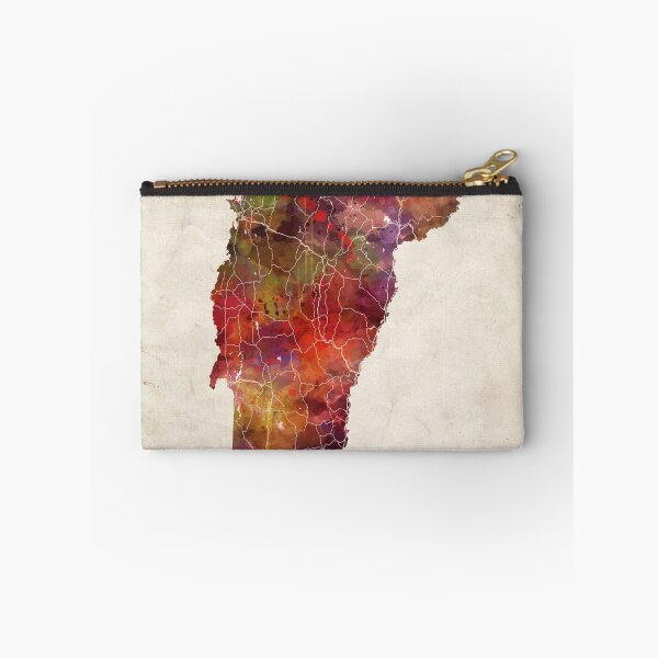 Item preview, Vermont map warm colors designed and sold by MapMapMaps.