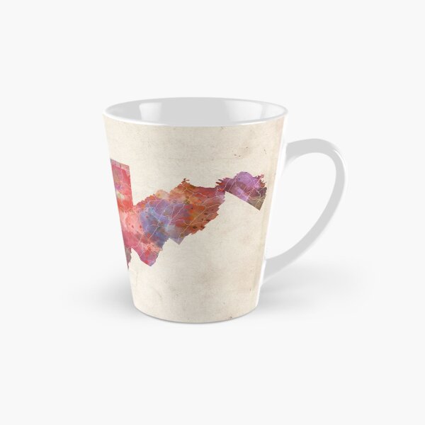 Item preview, West Virginia map warm colors designed and sold by MapMapMaps.