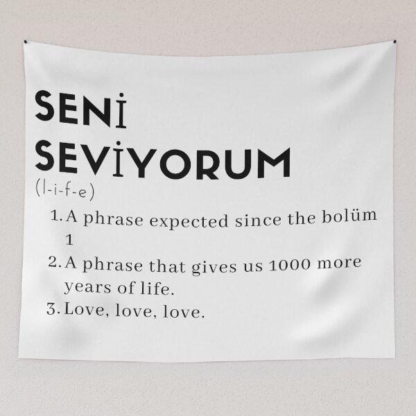 Item preview, Seni seviyorum designed and sold by ElianaTorres.