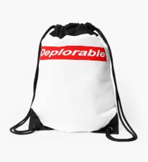 red deplorable Drawstring Bag