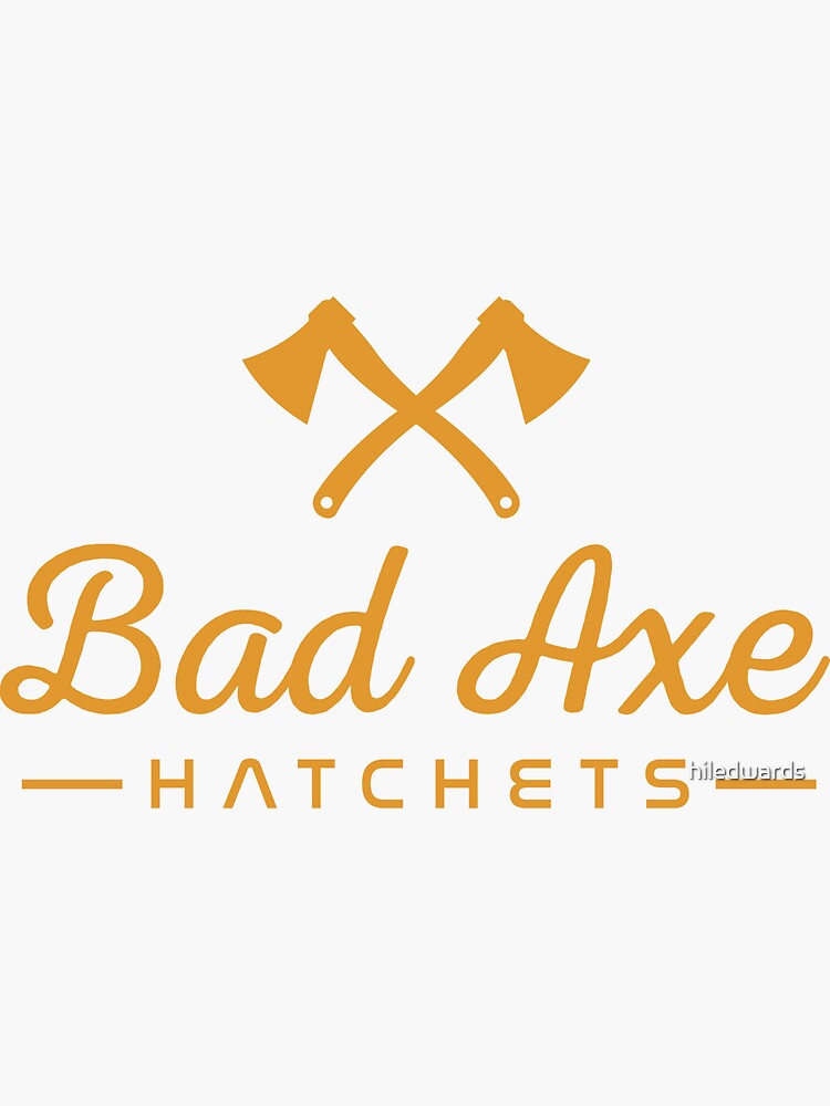 "Bad Axe, Mighigan" Sticker by hiledwards Redbubble