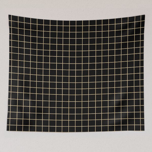 Item preview, Copy of Gold Grid, Golden Grid, simplicity, geometric, Black Is Beautiful, Black And Gold,Black Square designed and sold by bubbley2021.