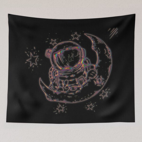 Item preview, Peace Astronaut on a Crescent Moon designed and sold by Atouke.