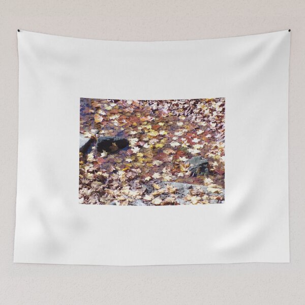 Item preview, Autumn leaves and rocks in the creek designed and sold by AlicesArtistry.