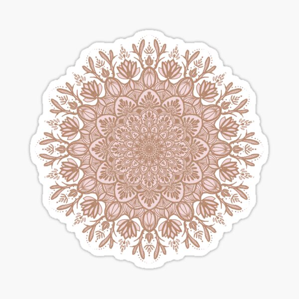Rose Gold Beige Mandala Sticker