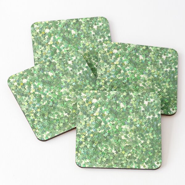 Item preview, Green Glitter Stars- Real Life Photo Style Patterned designed and sold by WeirdGirlGFX.