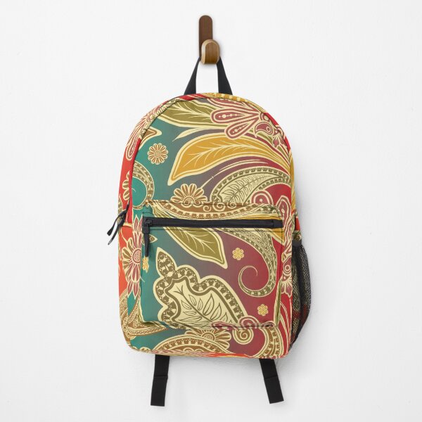 Item preview, Vintage Indian Luxury Floral on Red Purple and Green Gradient Background designed and sold by Gerson Ramos.