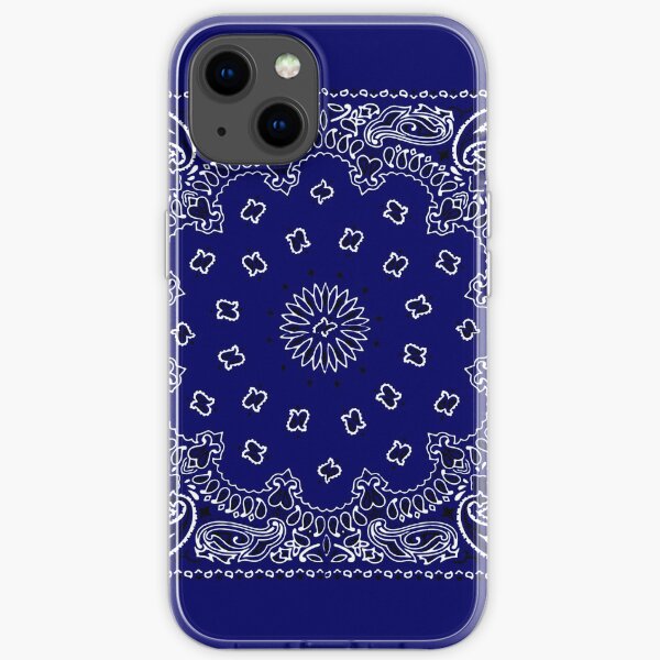 Navy Blue Hanky,Handkerchief iPhone Soft Case