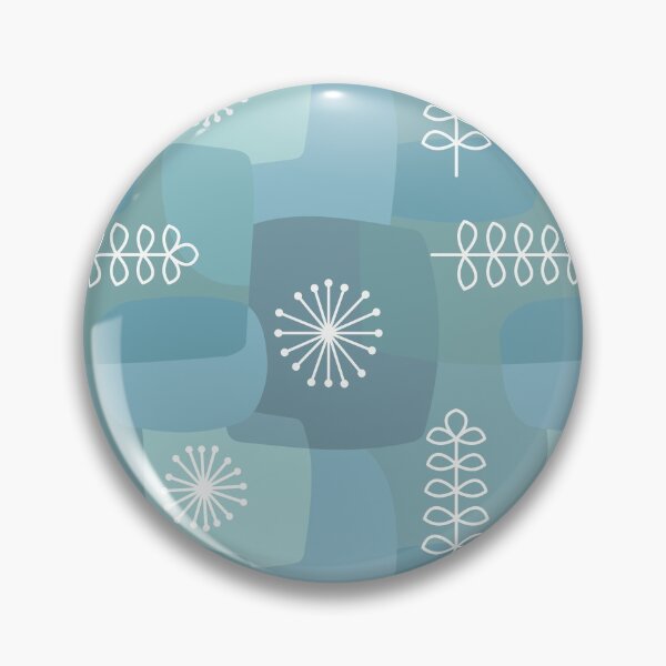 Item preview, Vintage look print in blues and greens designed and sold by MHen.