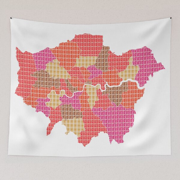 Item preview, London Boroughs Map - Red designed and sold by Gary Hogben.