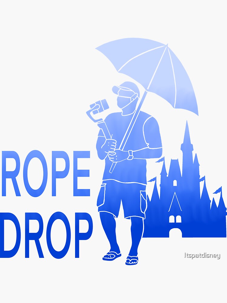 "For Pat Rope Drop Ombré Pat with Umbrella" Sticker by Itspatdisney