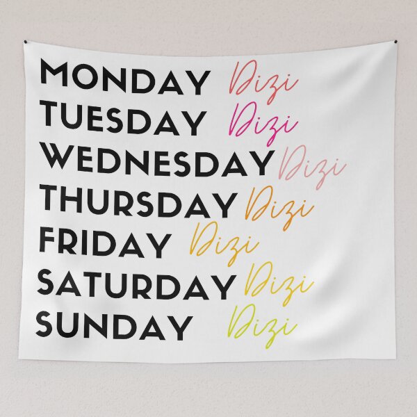 Item preview, Dizi week designed and sold by ElianaTorres.