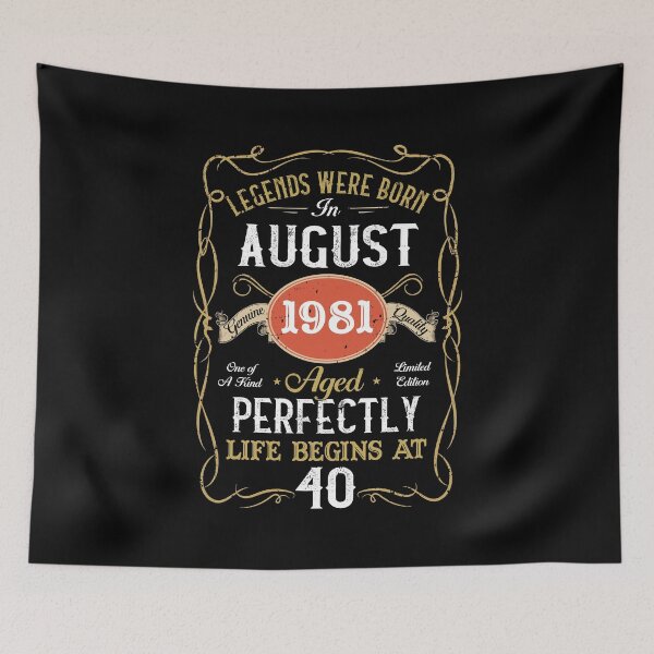 Item preview, Legends Born In August 1981 40th Birthday Gift 40 Yrs Old designed and sold by cadieuxart.