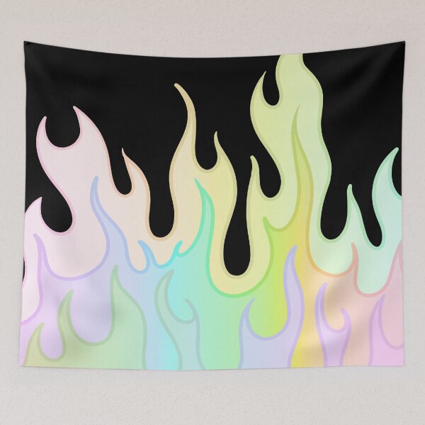 Item preview, Stylish Pastel Rainbow Gradient Flames! designed and sold by KelseyLovelle.