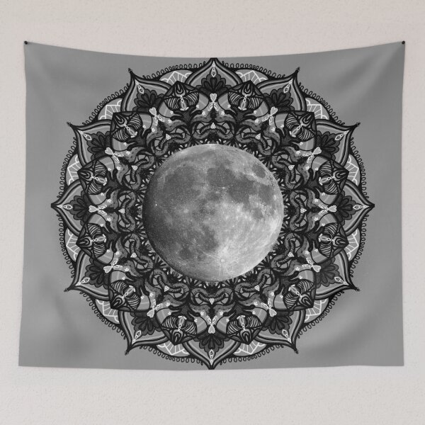 Item preview, SILVER MOON MANDALA designed and sold by Savi Singh.
