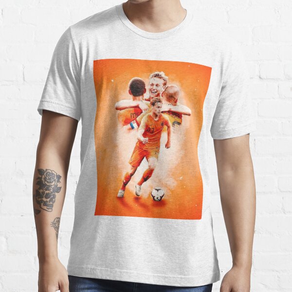 S&K Camiseta Frenkie De Jong Selección de Fútbol de Holanda Naranja 2020 para Hombre & Niño 