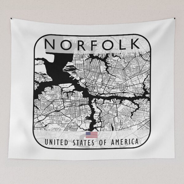 Item preview, NORFOLK MAP USA designed and sold by hatimelhag.