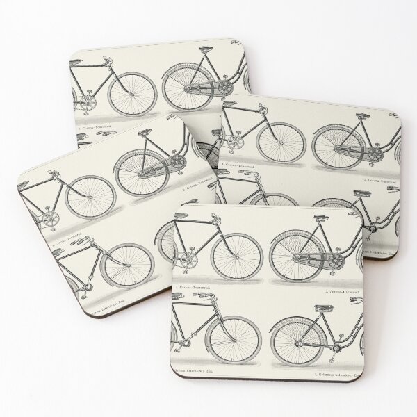 Item preview, Vintage bicycle print  designed and sold by PinkRoseArtShop.
