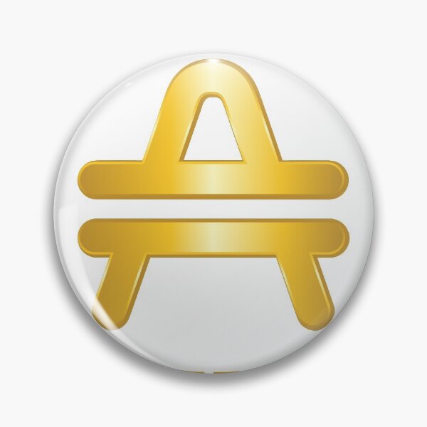 Item preview, AMP crypto currency logo with golden colour designed and sold by ZieProject.